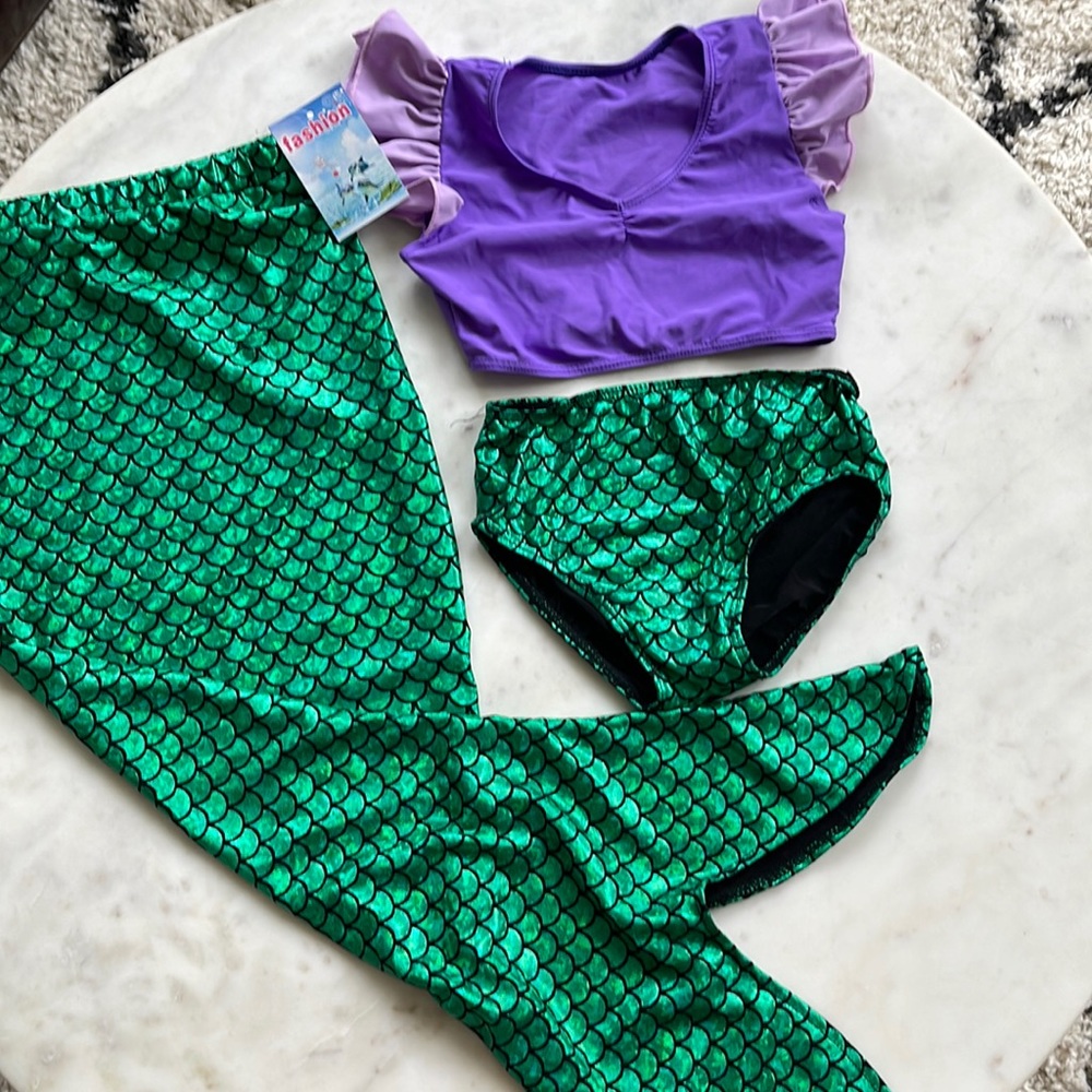 3 pc mermaid swim set